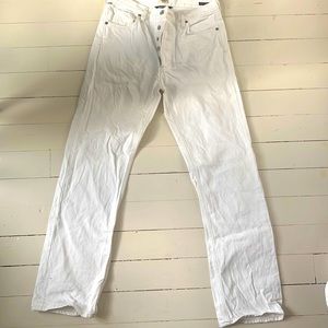(White) Citizens of Humanity “Reese” - Cuffed Straight Leg Jeans